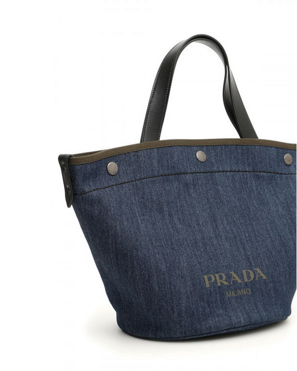  19AW PRADA プラダスーパーコピー ロゴ入り デニム ショッパー ミディアム 1BG242 OOO 2BBV F0YFS